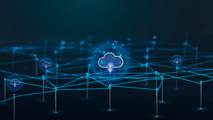 A digital workspace with employees using AI tools like virtual assistants, smart project management dashboards, or content generators.